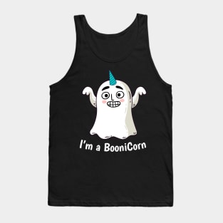 Funny Halloween: Relaxed Boonicorn Unicorn Ghost Tank Top